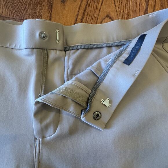 Greyson Sequoia Knit Trouser Mens 38 x 32 Khaki Beige Golf Performance Pants - Picture 10 of 14